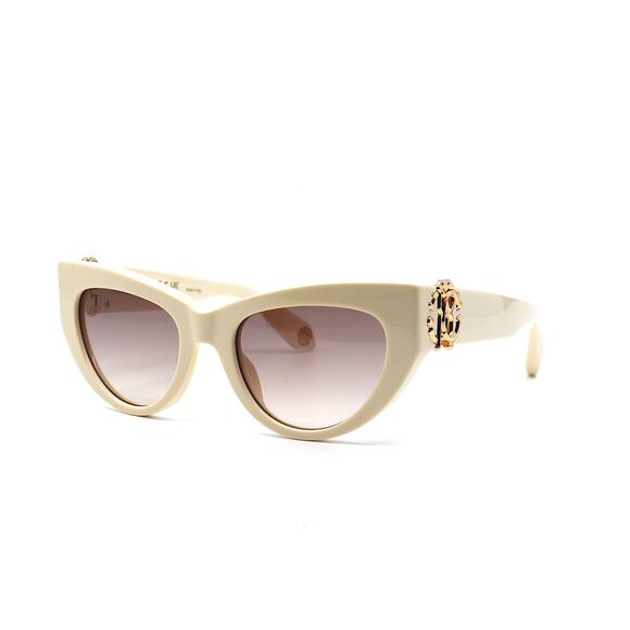 NEW ROBERTO CAVALLI SRC017M 09X7 IVORY VIOLET GRADIENT AUTHENTIC SUNGLASSES - Picture 1 of 12